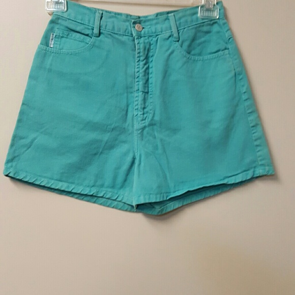 Vintage Bongo Green Denim Shorts Size 9