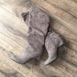 Fergalicious grey suede boots.  Worn once