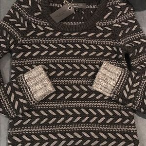 Rag & Bone Black and Grey Sweater NWT