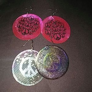 Sassy peace sign bundle earrings