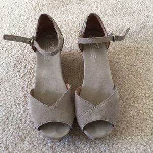 Toms Cork Bottle Wedge Sandals