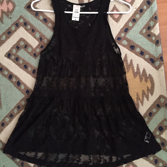 Black Express lace top