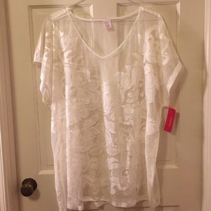 White Lace Swim Cover Up