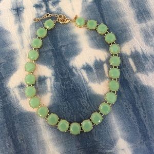J. Crew aqua gem necklace