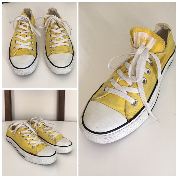 Converse All Star yellow sneakers size 8