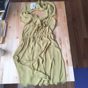 Gold Game day halter dress