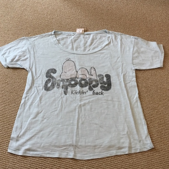 Light blue snoopy boxy tee