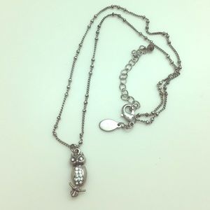 American Eagle Owl charm necklace