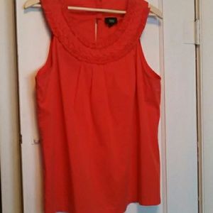 Coral sleeveless top