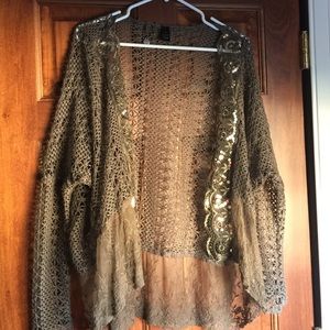 Bike boutique cardigan with sequins