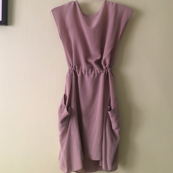 Silk Dress with Drawstring and Side Pockets Size S - Picture 4 of 4