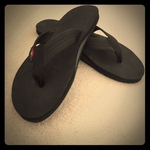 Rainbow Sandals Men's L (9.5-10.5). Black