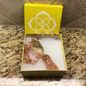Kendra Scott rayne necklace and Elton cuff