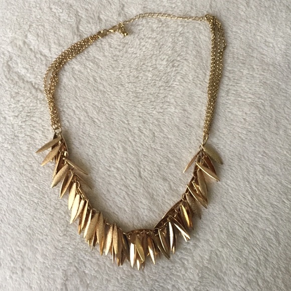 Gold statement necklace