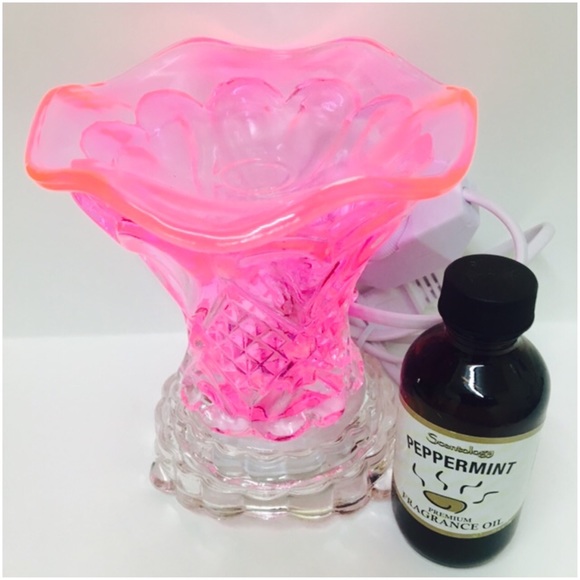 ELECTRIC GLASS OIL FRAGRANCE WARMER & OIL NEW!