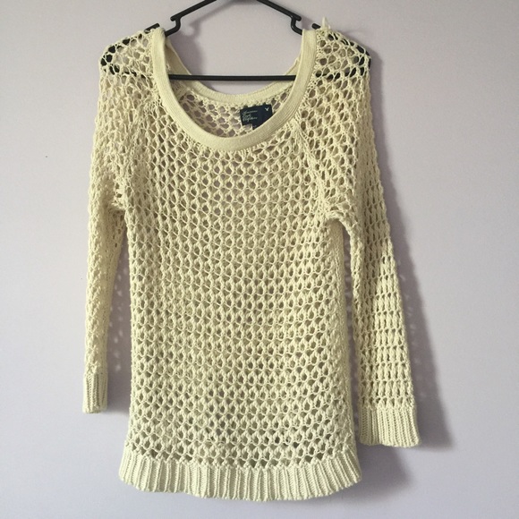Cream open weaved sweater