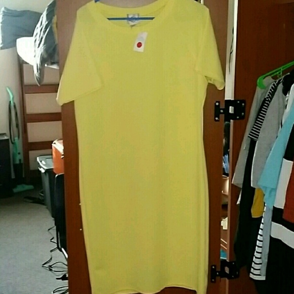 Yellow  body con dress