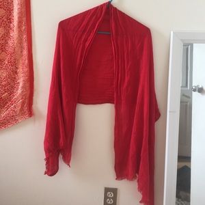 Red J Crew scarf