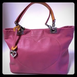 Brighton Pink Heart Classic Jodi Tote GUC