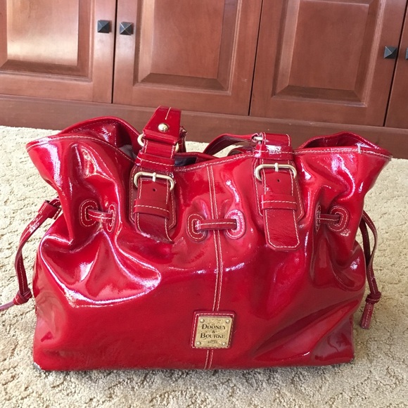 Dooney & Bourke Red Patten leather handbag