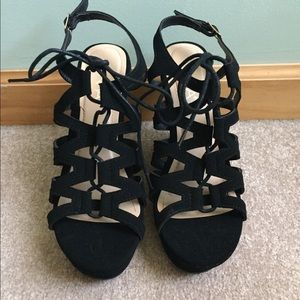 Lace-Up Wedge Heels