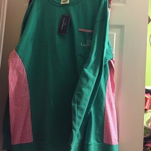 NWT lauren James sweatshirt. Green and pink!