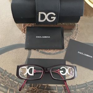 Dolce & Gabbana Red Frames w/case.