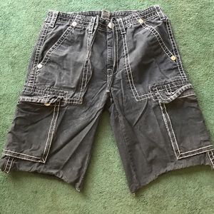 Men's Navy Blue True Religion Cargo Shorts