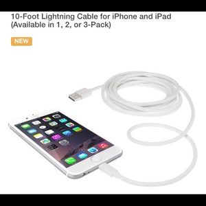 10-Foot Lightning Cable for iPhone and iPad