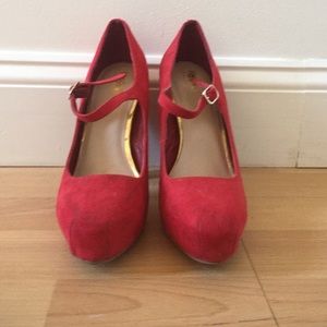Red maryjane heels