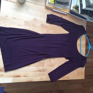 Tobi purple bodycon dress with back cut outs