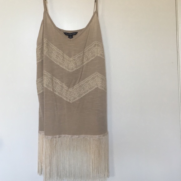 American Eagle fringe and lace tank top