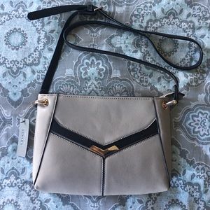 Beige cross body bag