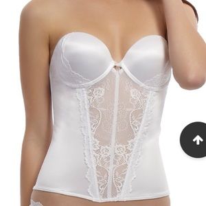 32C white wedding bustier