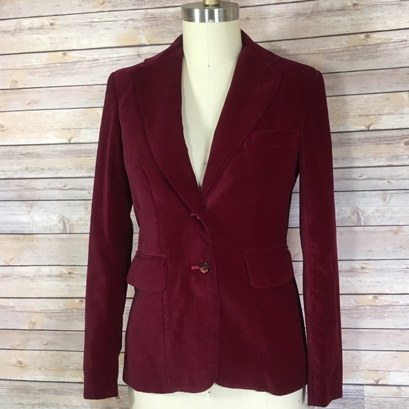 Vintage red velvet blazer