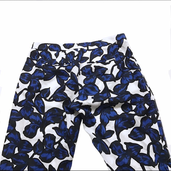 Blue and White Ankle Pants - Picture 2 of 4