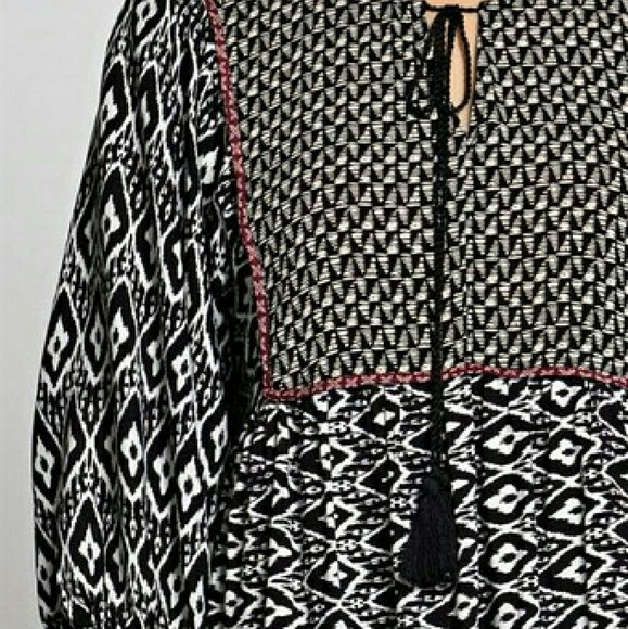 PRINTED DRESS W/ CONTRAST - Picture 3 of 3