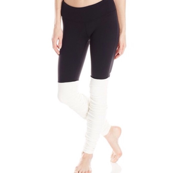 Alo yoga goddess leggings black/white size large