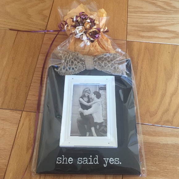"She Said Yes" Engagement Picture Frame - Picture 2 of 2
