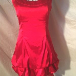 Red Satin Dress