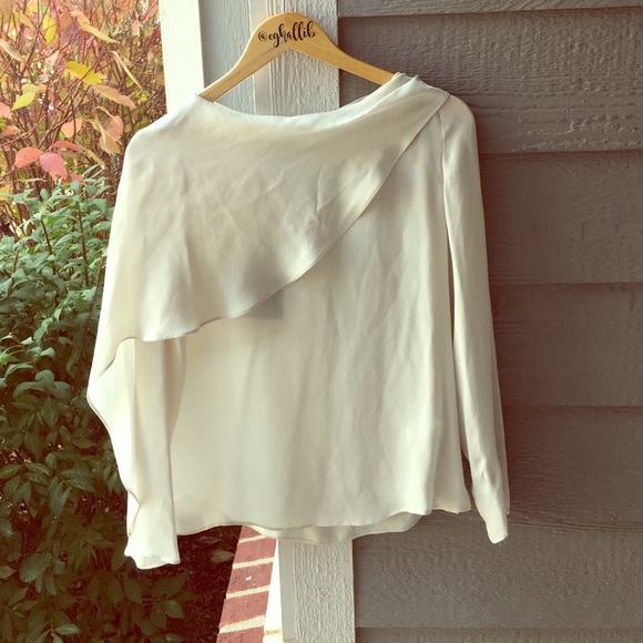 Zara Tops - NWT Zara Studio Mulberry Silk Ruffle Blouse S