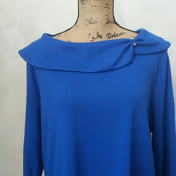 NWT, Gorgeous Rafael Blue Tunic Top, Size 2X