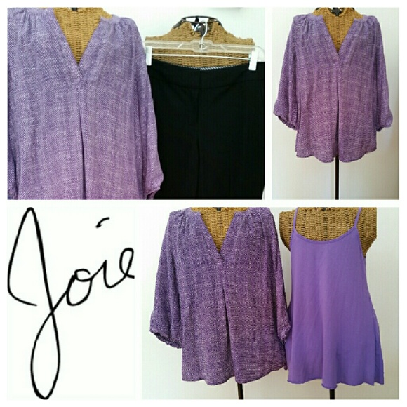 Xsoldxblouse by JOIE
Sz XS
Silk
Purple with whi - Picture 2 of 4