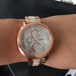 Fossil - Rose Tone Stainless Steel Watch