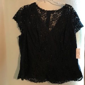 Beautiful black lace sequined top. 🔴FINAL🔴