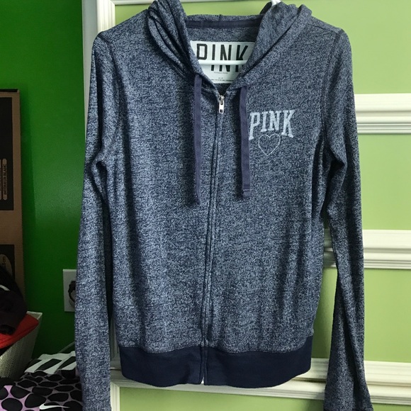 Pink Victoria's Secret zip up hoodie