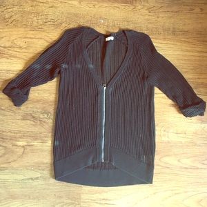 Silence + Noise zip-up cardigan