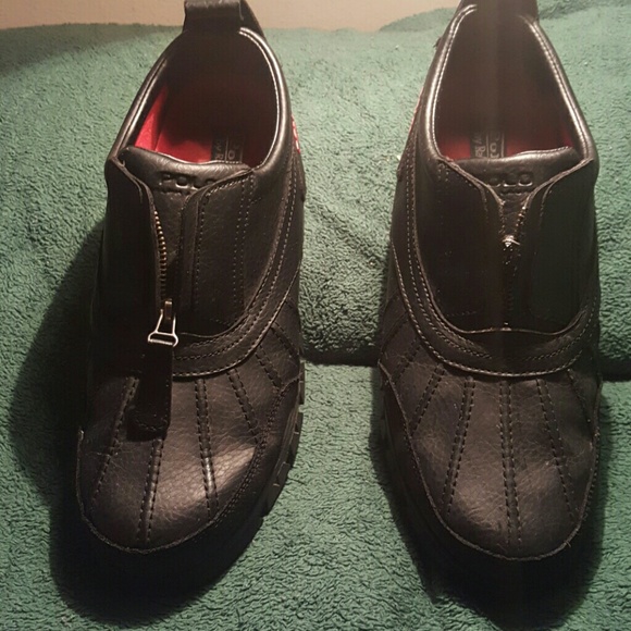 Ralph Lauren Polo  Black Leather shoes.
