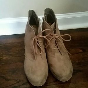 Suede booties, NWOT