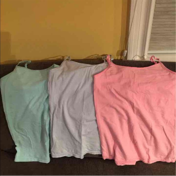 3 camis with shelf bra